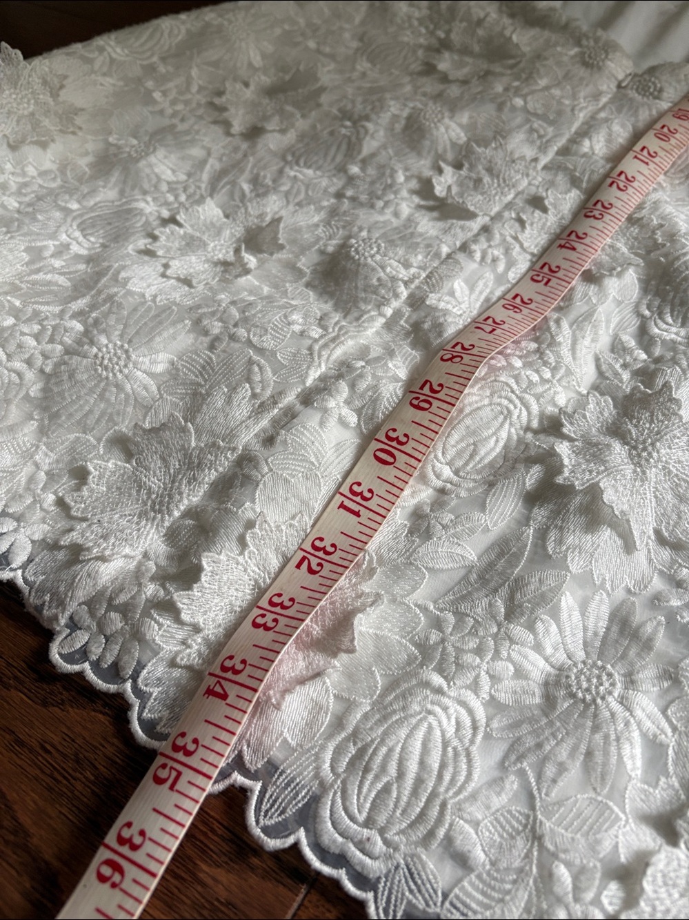 NWT Abercrombie & Fitch White Lace Appliqué Detail Dress - Picture 9 of 15